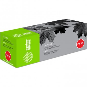 Лазерный картридж CACTUS CS-FX10S (FX-10) для Canon Fax L100 i-Sensys, L140 i-Sensys, imageClass MF4150, MF4690, LaserBase MF4010 i-Sensys, MF4120 i-Sensys, MF4350 i-Sensys, MF4380 i-Sensys, MF4660 i-Sensys, черный, 2 000 стр. Лазерный картридж CACTUS CS-FX10S (FX-10) для Canon Fax L100 i-Sensys, L140 i-Sensys, imageClass MF4150, MF4690, LaserBase MF4010 i-Sensys, MF4120 i-Sensys, MF4350 i-Sensys, MF4380 i-Sensys, MF4660 i-Sensys, черный, 2 000 стр.