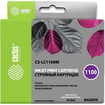 Струйный картридж CACTUS CS-LC1100Y (LC1100Y) для принтеров Brother DCP-185c, 383c, 385c, 387c, 395cn, 585cw, J715w, 6690cw, MFC-490cw, J615w, 790cw, 795cw, 990cw, 5490cn, 5890cn, 5895cw, 6490cw, желтый, 16 мл Струйный картридж CACTUS CS-LC1100Y (LC1100Y) для принтеров Brother DCP-185c, 383c, 385c, 387c, 395cn, 585cw, J715w, 6690cw, MFC-490cw, J615w, 790cw, 795cw, 990cw, 5490cn, 5890cn, 5895cw, 6490cw, желтый, 16 мл