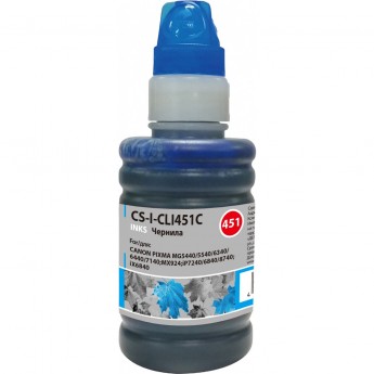 Чернила CACTUS CS-I-CLI451C для Canon Pixma iP6840, iP7240, iP8740, iX6840, MG5440, голубой, 100 мл Чернила CACTUS CS-I-CLI451C для Canon Pixma iP6840, iP7240, iP8740, iX6840, MG5440, голубой, 100 мл