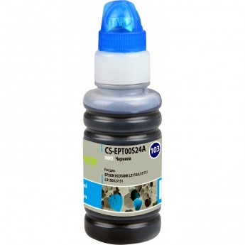 Чернила CACTUS CS-EPT00S24A для Epson Ecotank L1110, L3100, L3101, L3110, L3150, L3151, голубой, 70 мл Чернила CACTUS CS-EPT00S24A для Epson Ecotank L1110, L3100, L3101, L3110, L3150, L3151, голубой, 70 мл