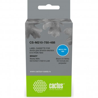 Картридж ленточный CACTUS CS-M210-750-488 (M210-750-488) для Brady M210, M211, M210-LAB Картридж ленточный CACTUS CS-M210-750-488 (M210-750-488) для Brady M210, M211, M210-LAB