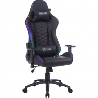 Кресло игровое CACTUS CS-CHR-0099BLR цвет: черно-красный, RGB подсветка, обивка: эко.кожа, крестовина: металл пластик черный Кресло игровое CACTUS CS-CHR-0099BLR цвет: черно-красный, RGB подсветка, обивка: эко.кожа, крестовина: металл пластик черный