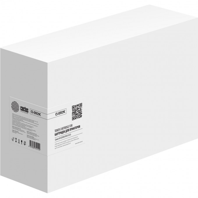Лазерный картридж CACTUS для Canon iR-AC5030, 5035, 5235, 5240, голубой, 27 000 стр. CS-EXV29C