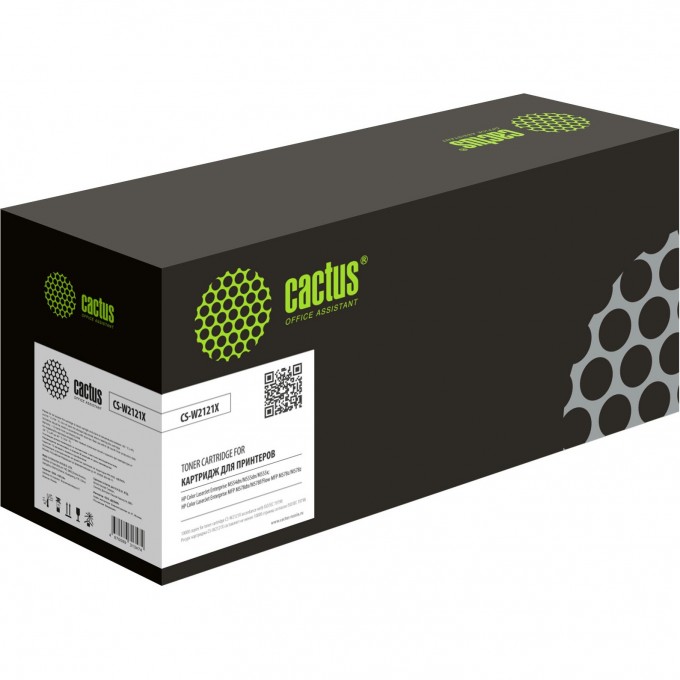 Лазерный картридж CACTUS (HP 212X) для HP Color LaserJet M554, M555, 578 Enterprise, голубой, 10 000 стр. CS-W2121X