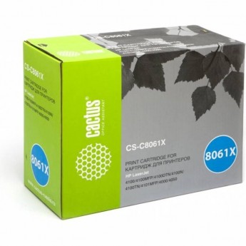 Лазерный картридж CACTUS CS-C8061XR (HP 61X) для HP LaserJet 4100, 4100DTN, 4100MFP, 4100N, 4100TN, 4101, 4101 MFP, черный, увеличенной емкости, 10 000 стр. Лазерный картридж CACTUS CS-C8061XR (HP 61X) для HP LaserJet 4100, 4100DTN, 4100MFP, 4100N, 4100TN, 4101, 4101 MFP, черный, увеличенной емкости, 10 000 стр.