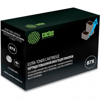 Лазерный картридж CACTUS CS-CF287X-MPS (HP 87X) для HP LaserJet M506dn, M506n, M506x, черный, увеличенной емкости, 24 000 стр. Лазерный картридж CACTUS CS-CF287X-MPS (HP 87X) для HP LaserJet M506dn, M506n, M506x, черный, увеличенной емкости, 24 000 стр.