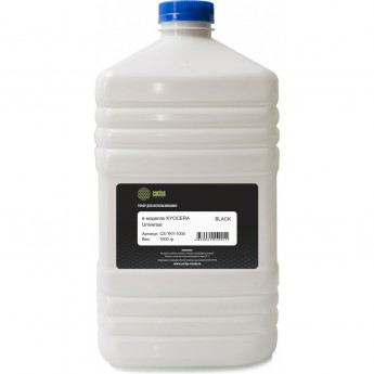 Тонер для копира CACTUS CS-TKY-1000 для принтера Universal toner Kyocera, черный, флакон 1'000 гр.